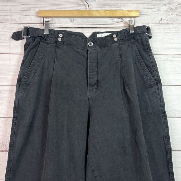 Anthropologie Gray Slouched High Rise Trousers Pants Size 32 - Picture 4 of 12